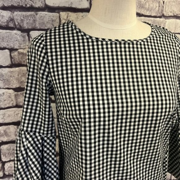 Jane And Delancey Black & White Check Blouse Size XS - Picture 2 of 8